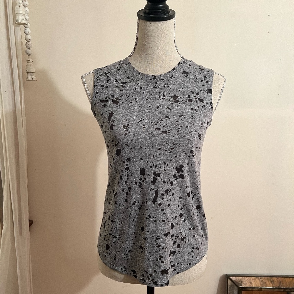 Michael Stars Black & Gray Burn Out Tank Top Size XS